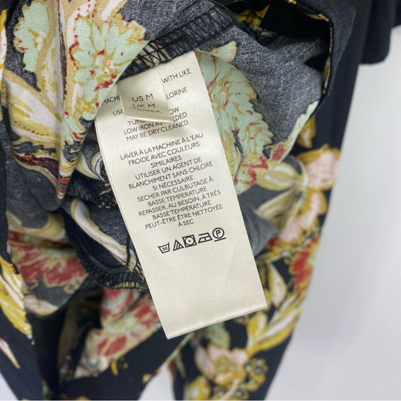 Free People Jodie Printed Black Tunic Floral Medium - Picture 6 of 10